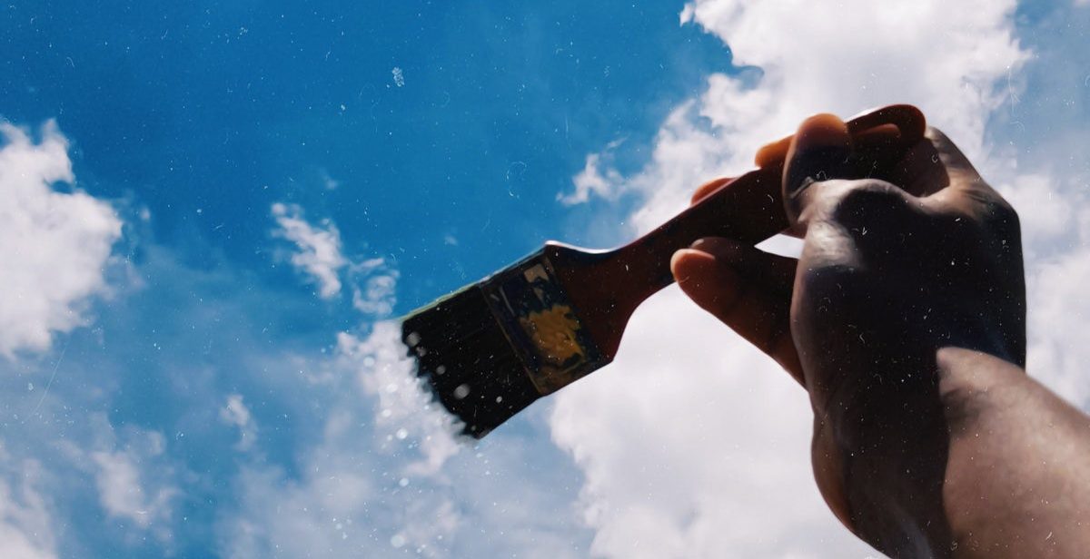 Paintbrush against the sky