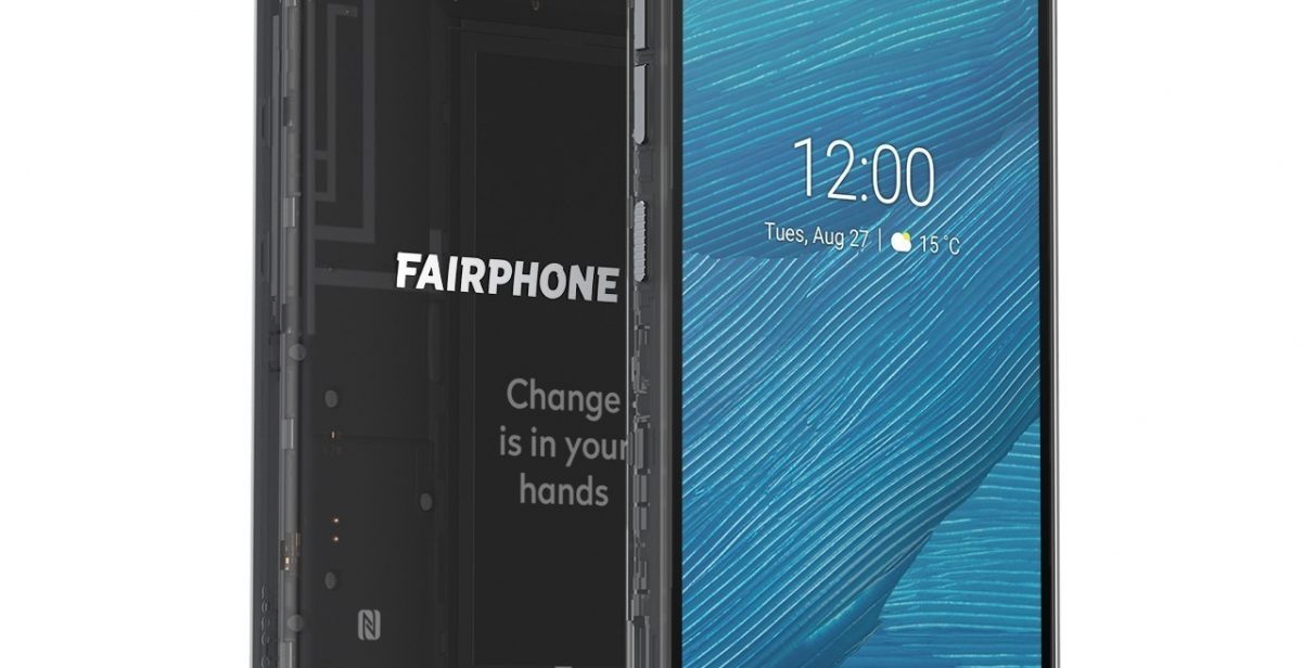 Fairphone 3 smartphone front and back