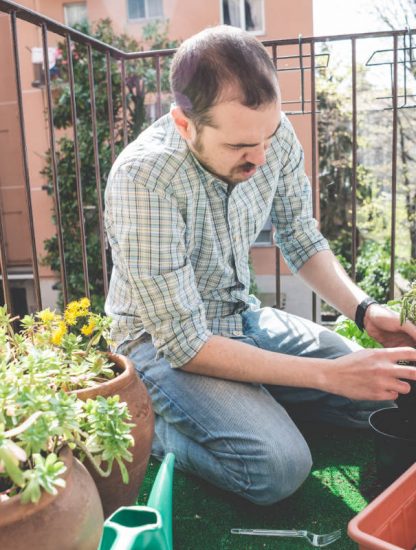 Bloke gardening