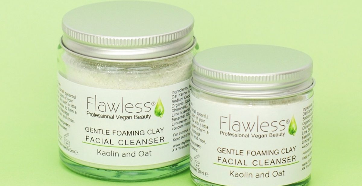 Two vegan beauty products in glass jars