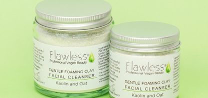 Two vegan beauty products in glass jars