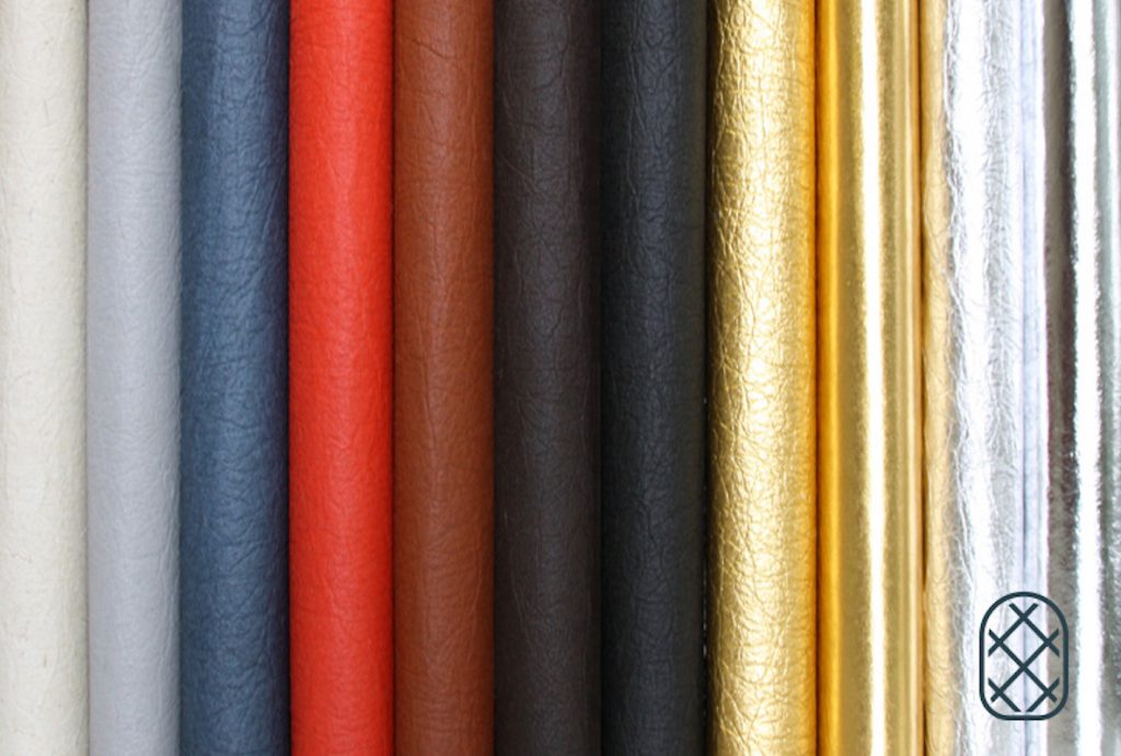 Many different colours of pineapple leather