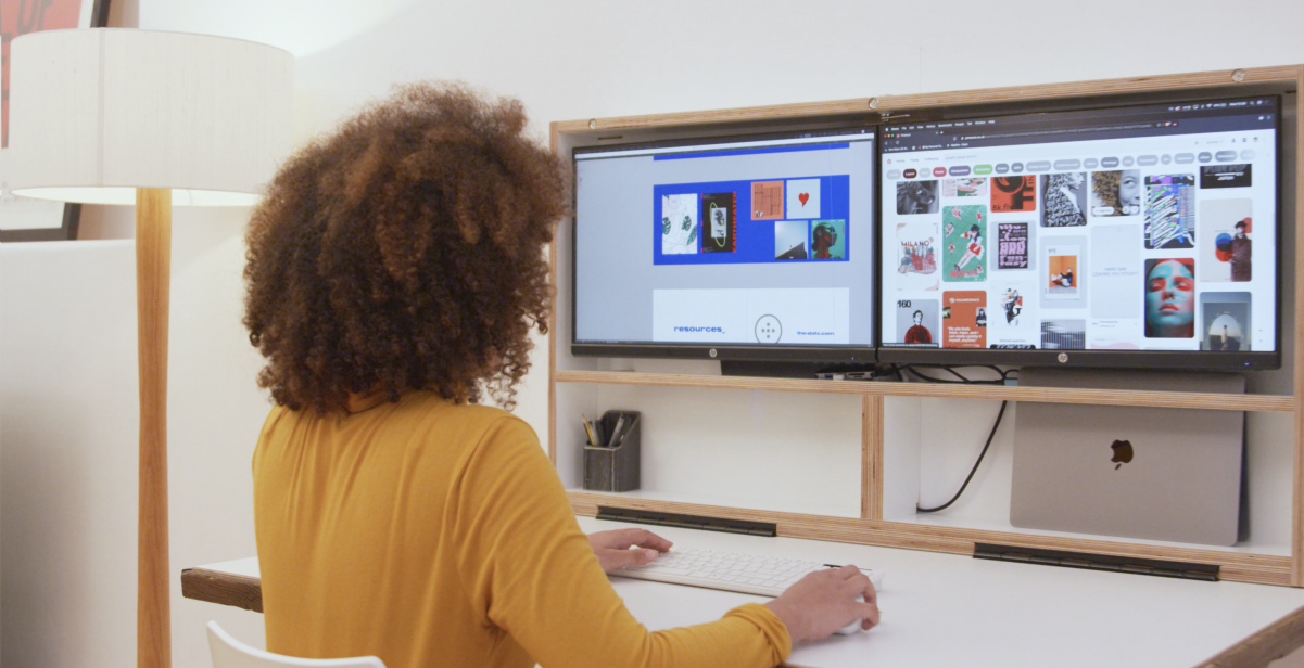 Woman working at desk