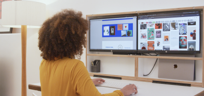 Woman working at desk