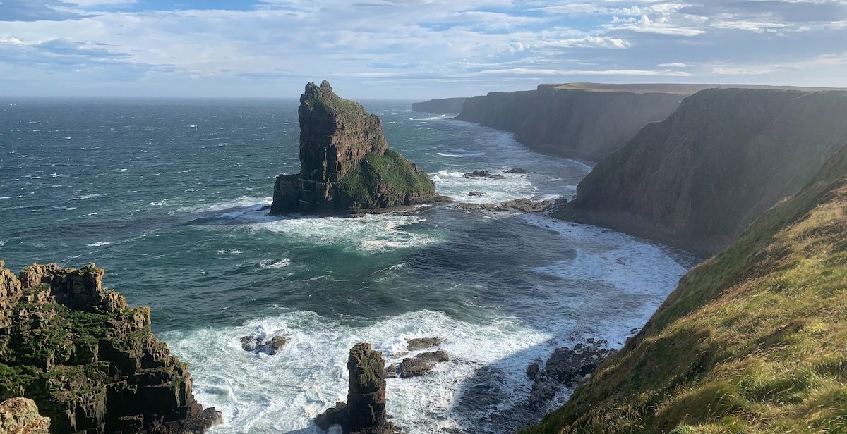 sea and cliffs