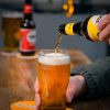 Beer being poured into glass