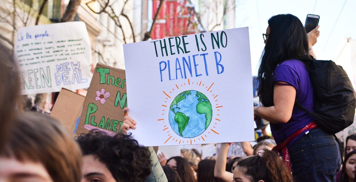 People protesting against climate change