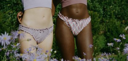 Two women wearing knickers