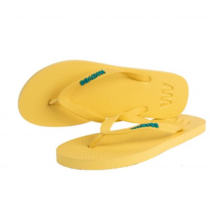 Yellow flip flops