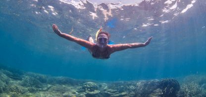 Woman snorkeling