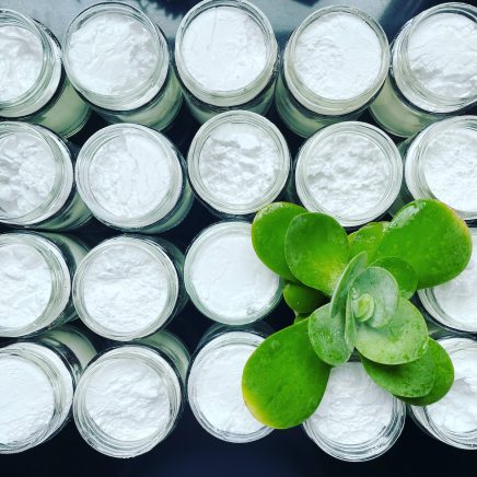 Jars of white powder