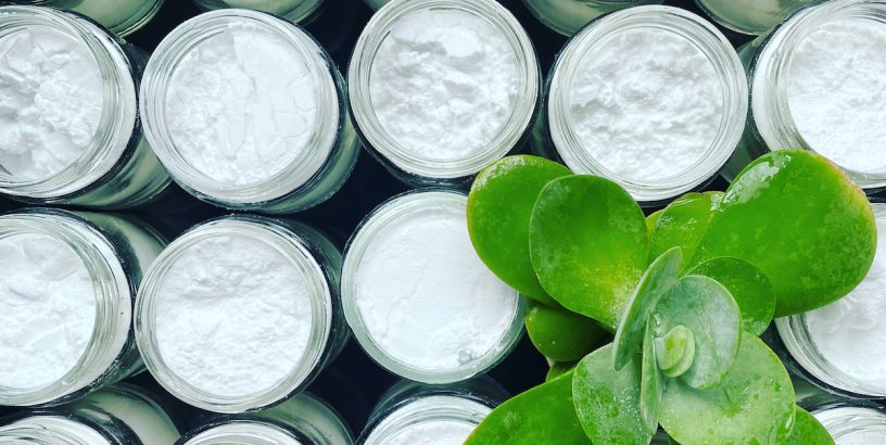 Jars of white powder
