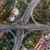 Aerial view of Chinese roads
